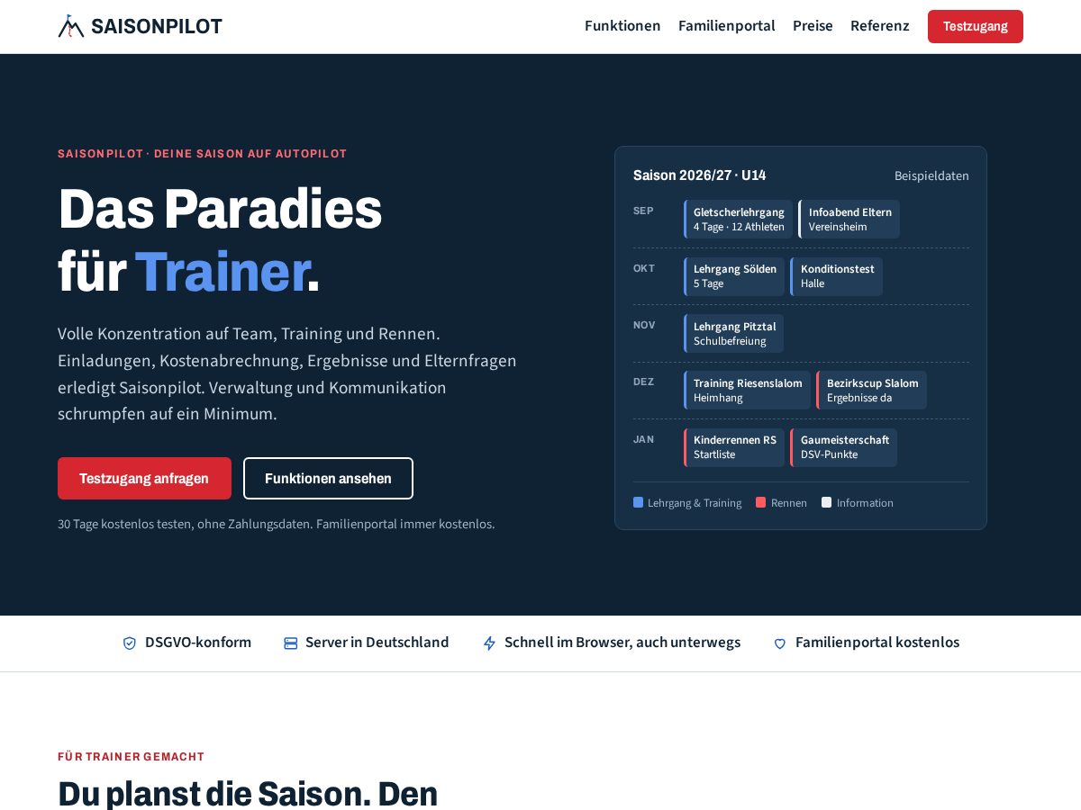 Landing-page snapshot of saisonpilot.com