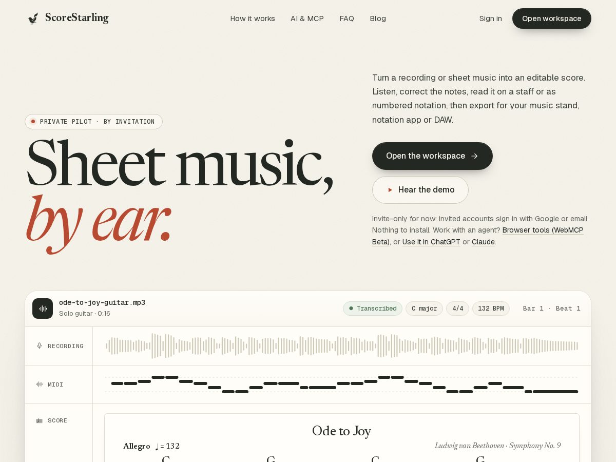 Landing-page snapshot of scorestarling.com