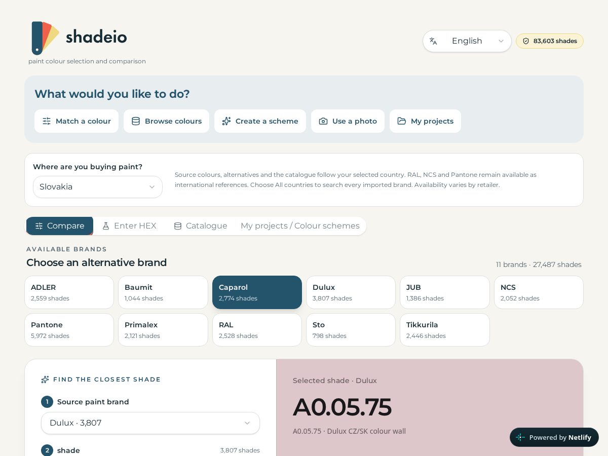Landing-page snapshot of shadeio.app