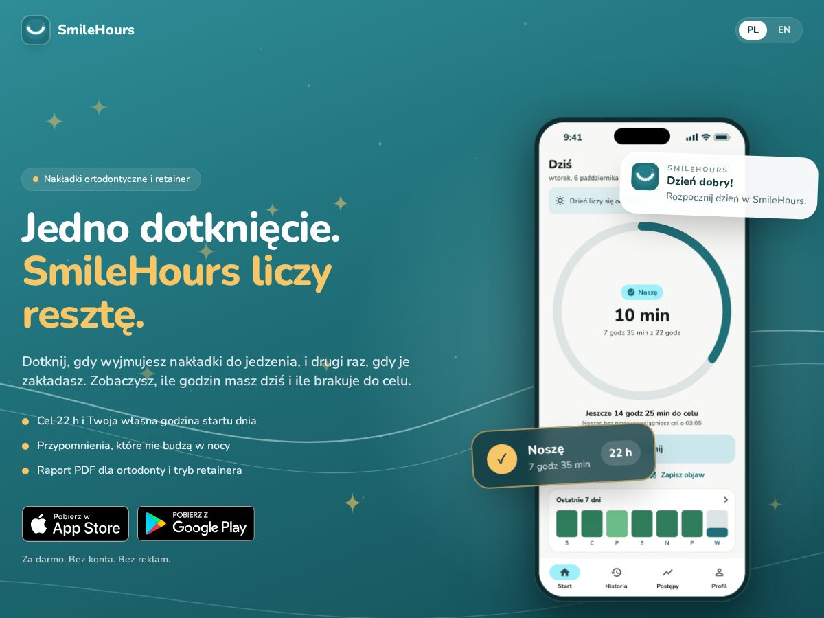 Landing-page snapshot of smilehours.com