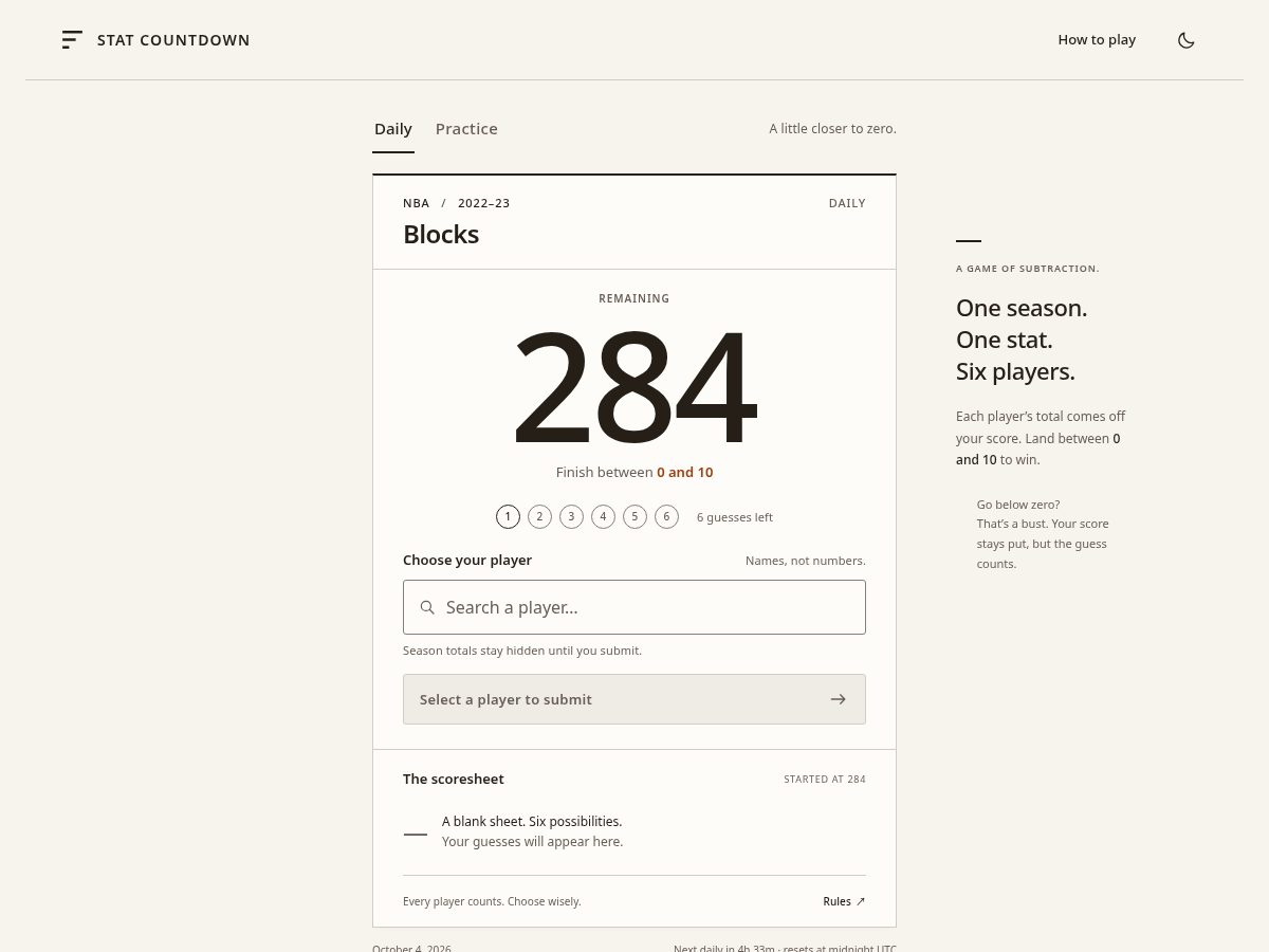 Landing-page snapshot of stat-countdown.com