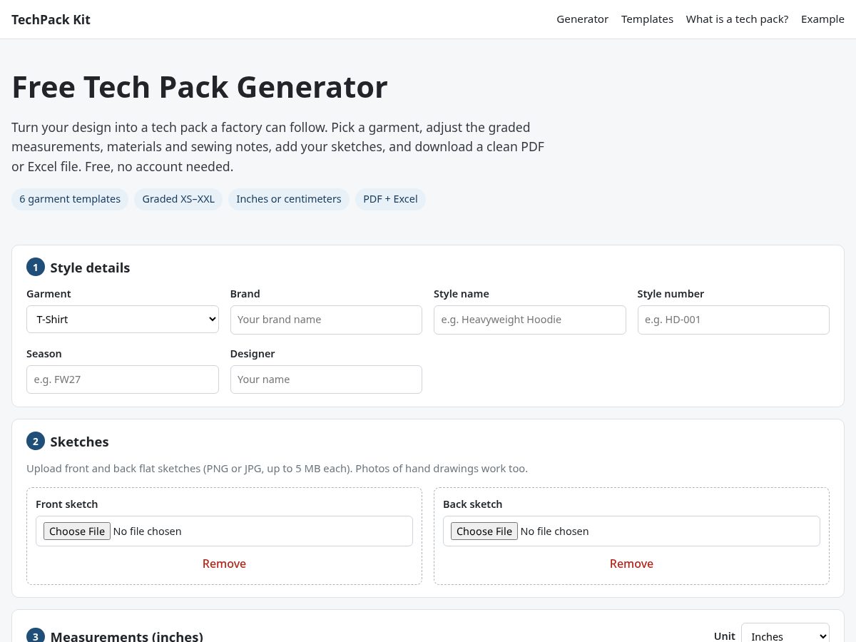 Landing-page snapshot of techpackkit.com