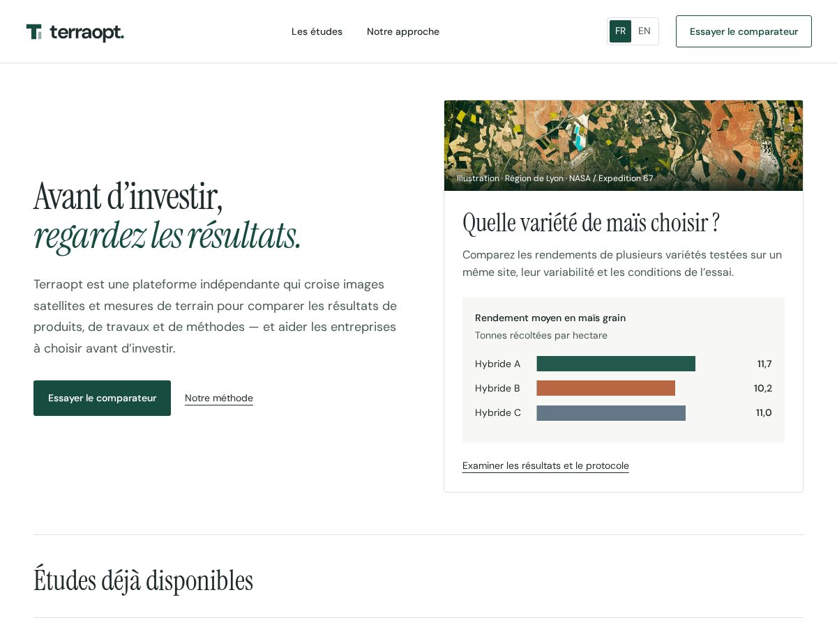 Landing-page snapshot of terraopt.site