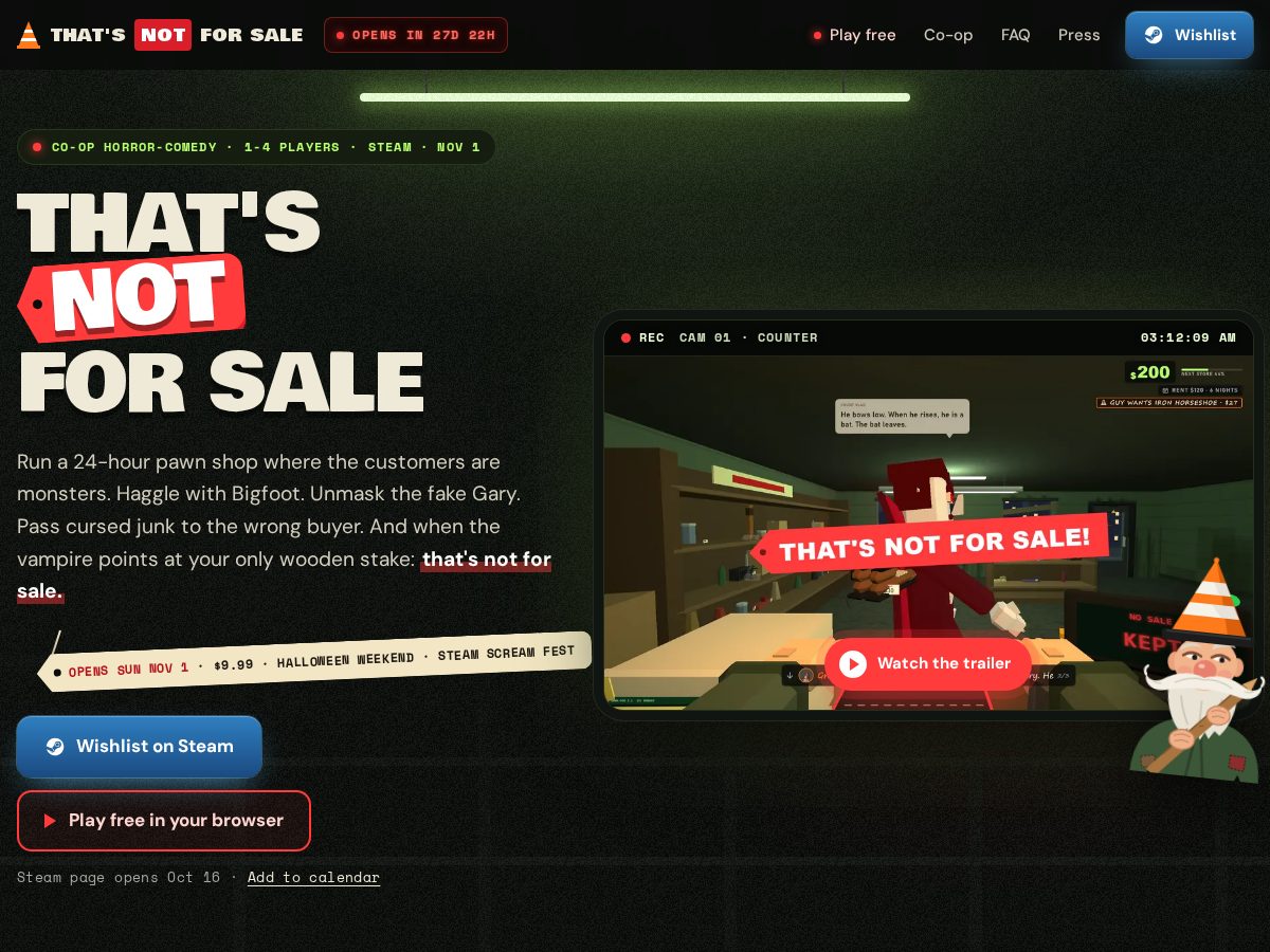 Landing-page snapshot of thatsnotforsale.com