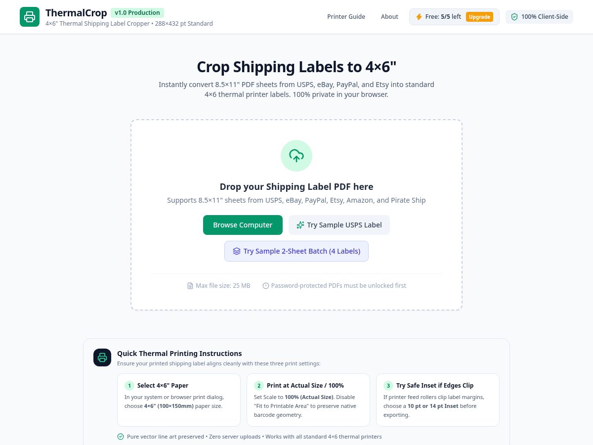 Landing-page snapshot of thermalcrop.com