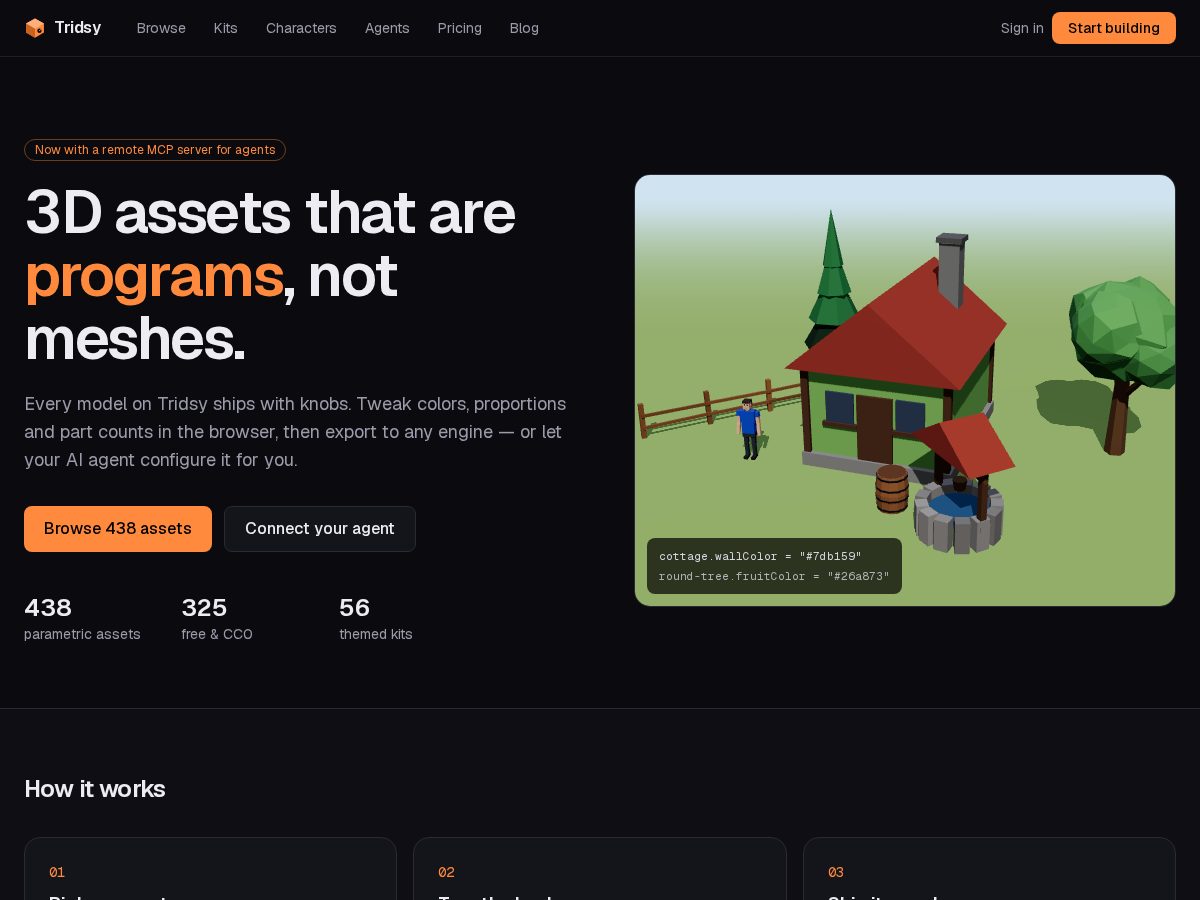 Landing-page snapshot of tridsy.com