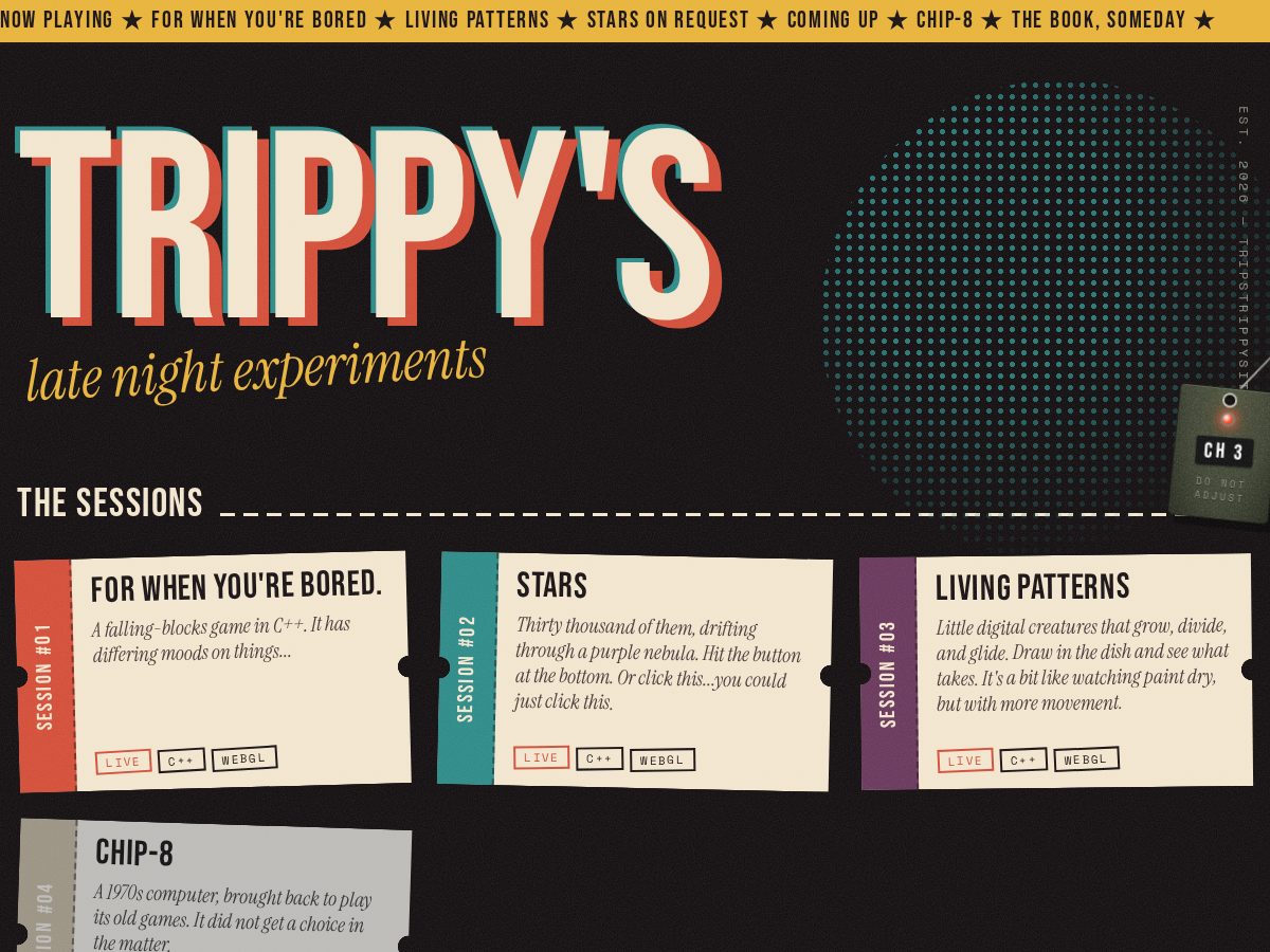 Landing-page snapshot of tripstrippysite.com