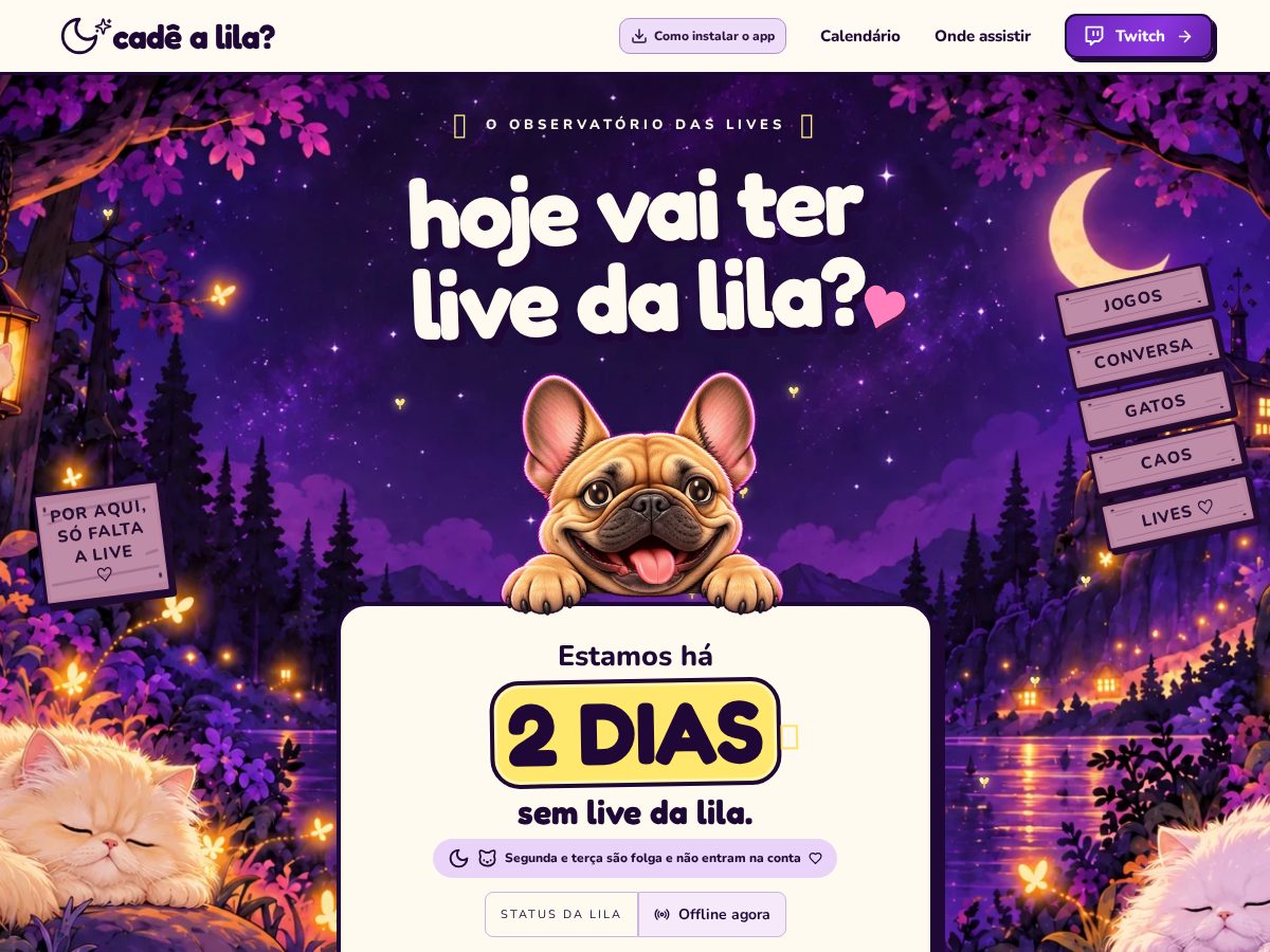 Landing-page snapshot of vaiterlivedalila.site