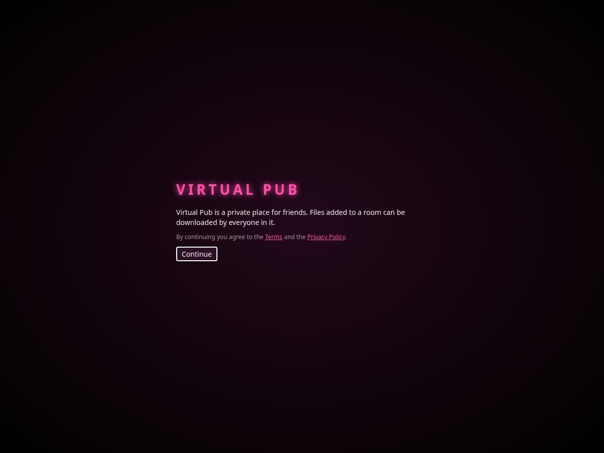 Landing-page snapshot of virtualpub.app