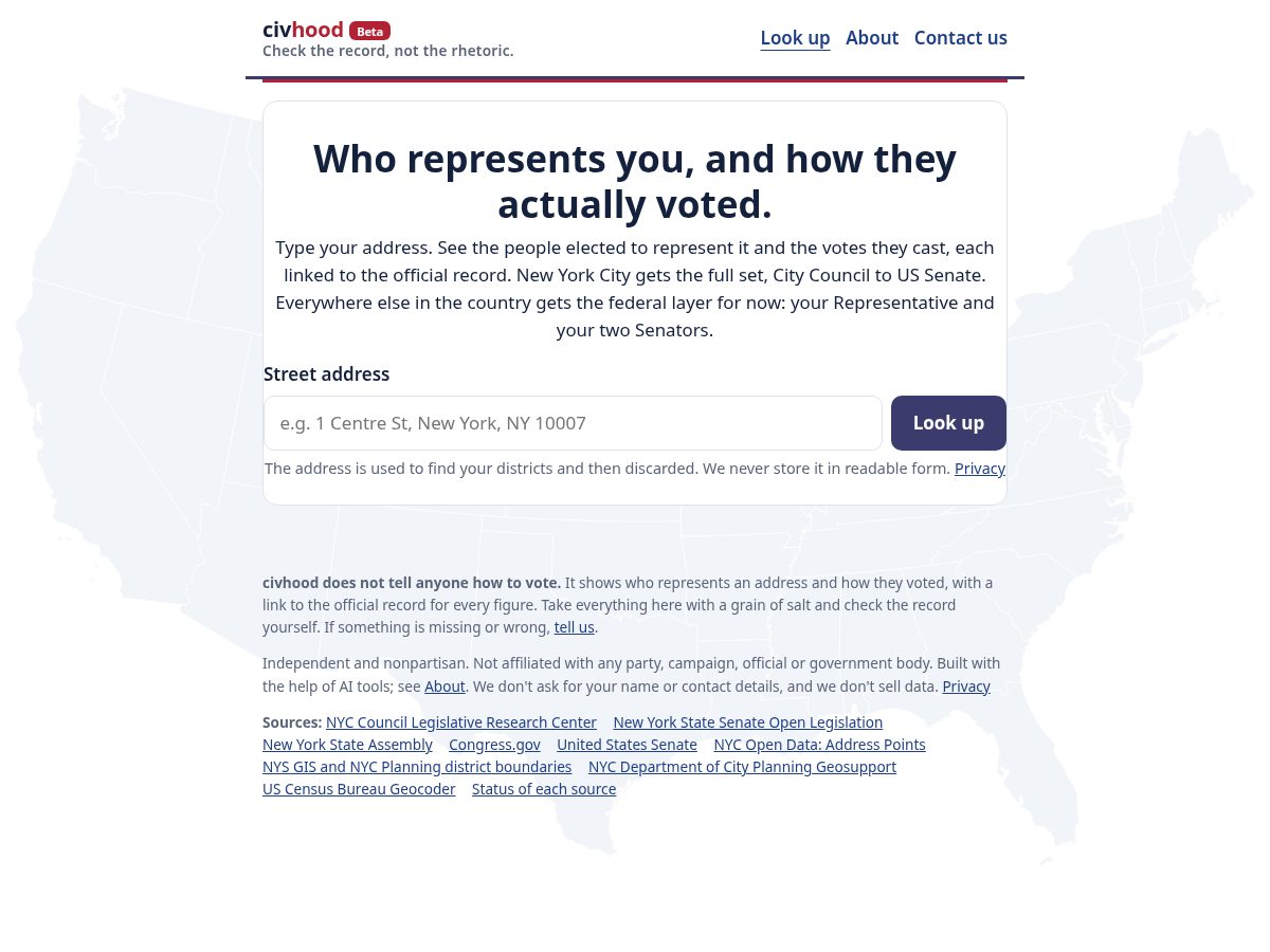 Landing-page snapshot of votedhow.com
