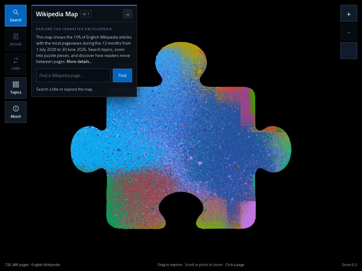 Landing-page snapshot of wikipedia-map.net