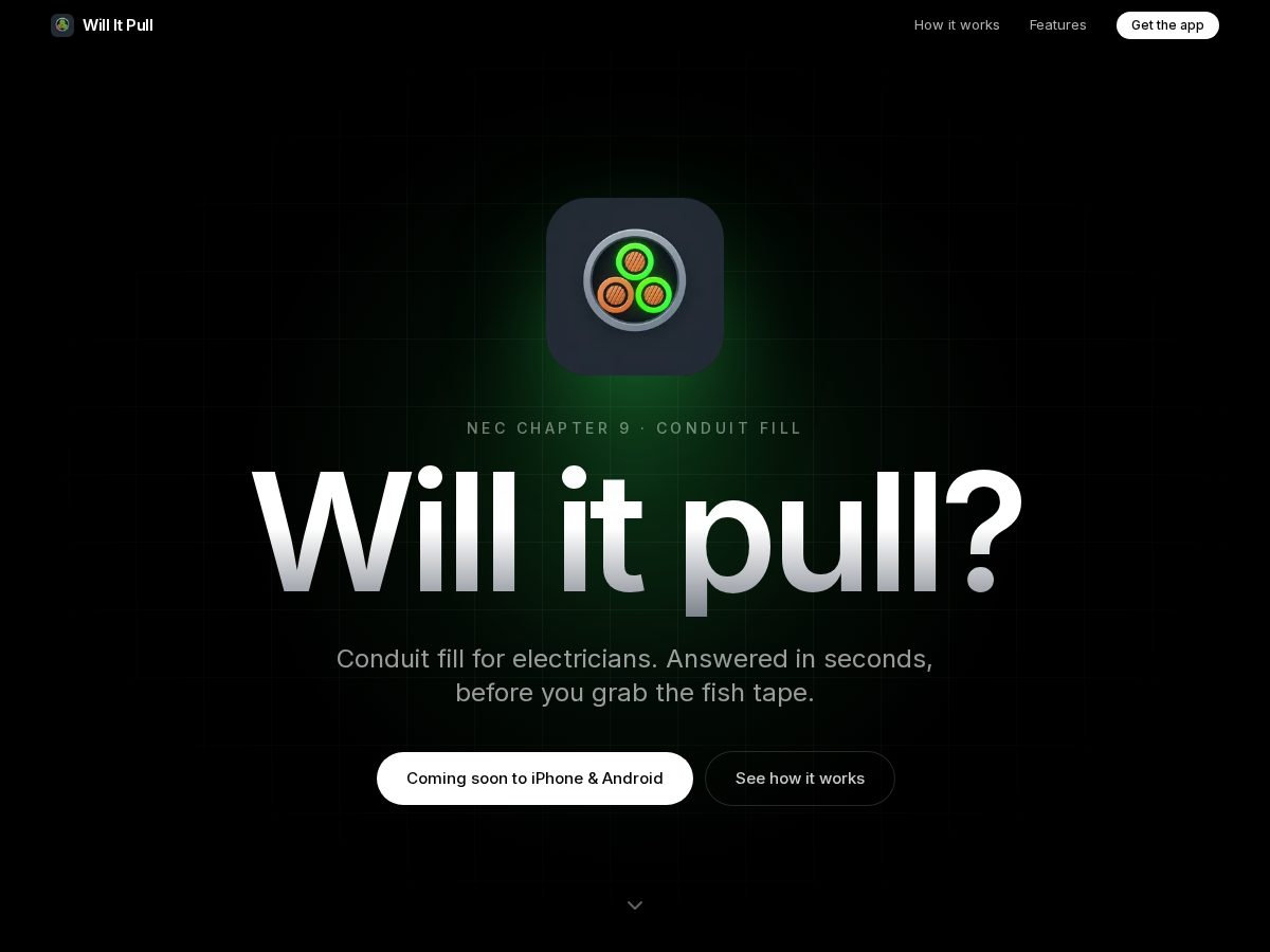 Landing-page snapshot of willitpull.com