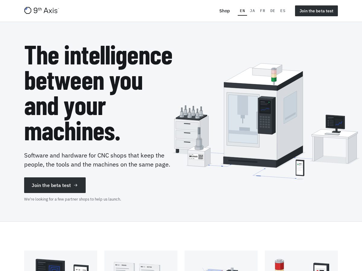 Landing-page snapshot of 9thaxis.com