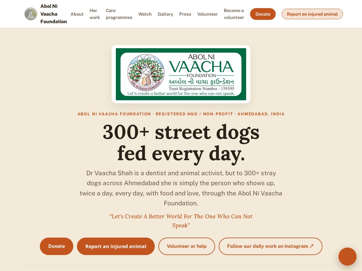 Landing-page snapshot of abolnivaacha.org