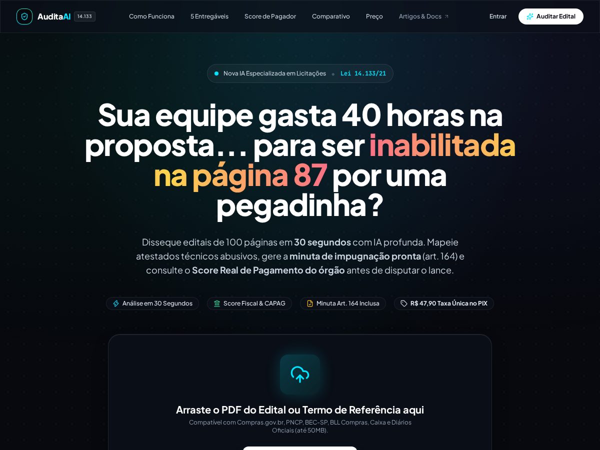 Landing-page snapshot of auditaai.online