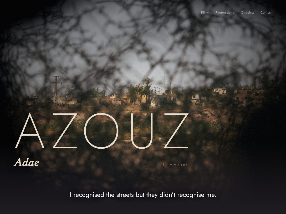 Landing-page snapshot of azouzadae.com