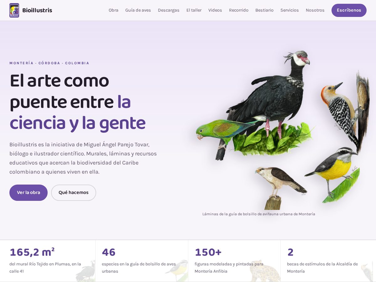 Landing-page snapshot of bioillustris.com
