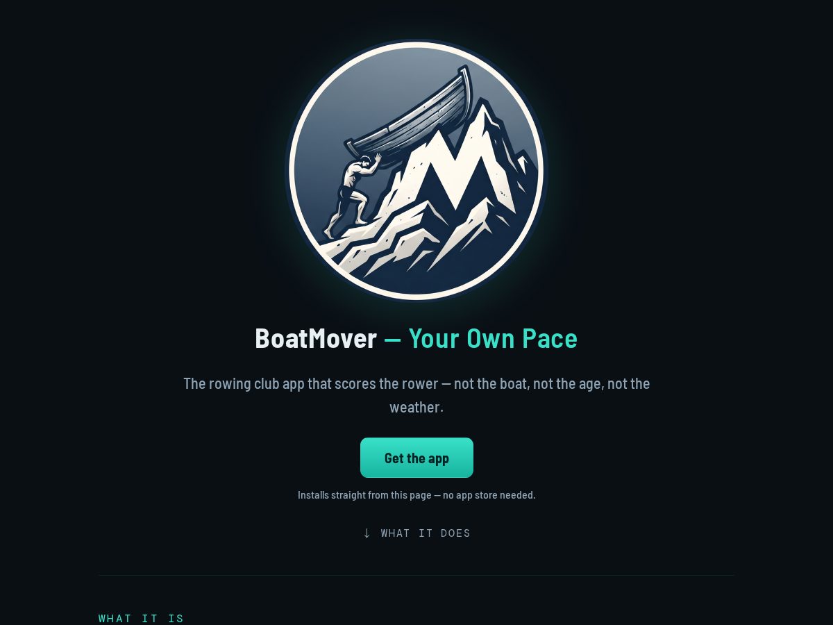 Landing-page snapshot of boatmover.org