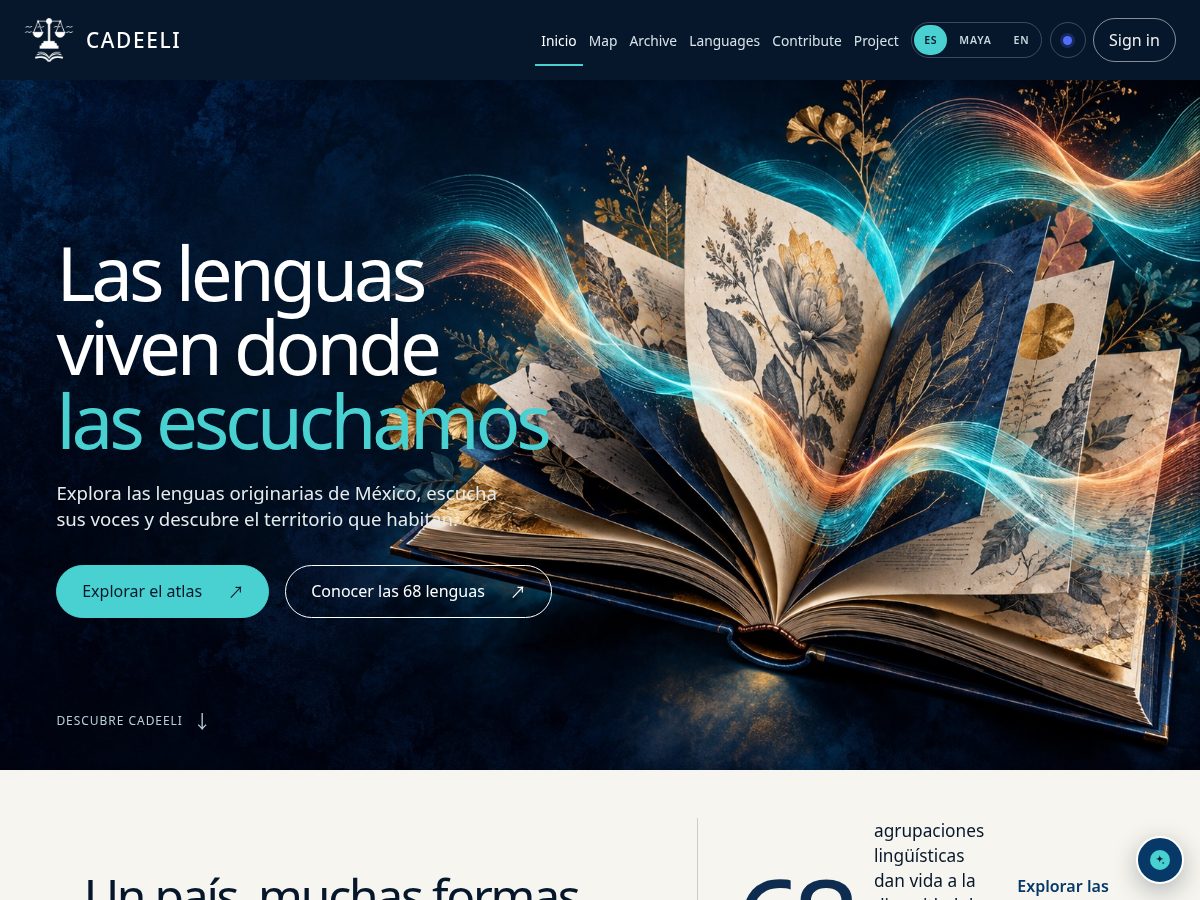 Landing-page snapshot of cadeeli.tech