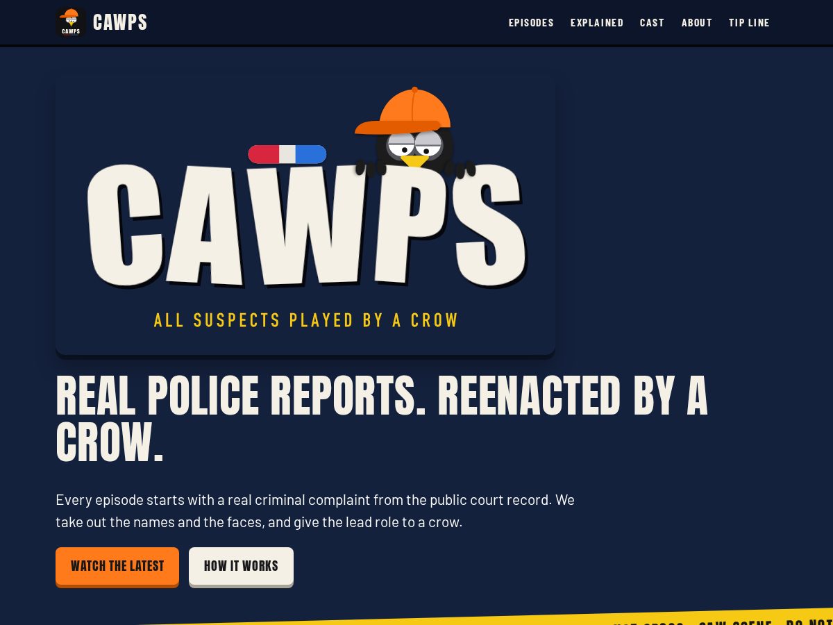Landing-page snapshot of cawps.show