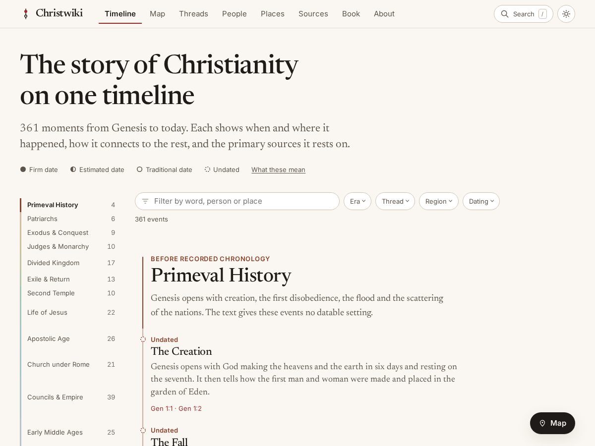 Landing-page snapshot of christwiki.org