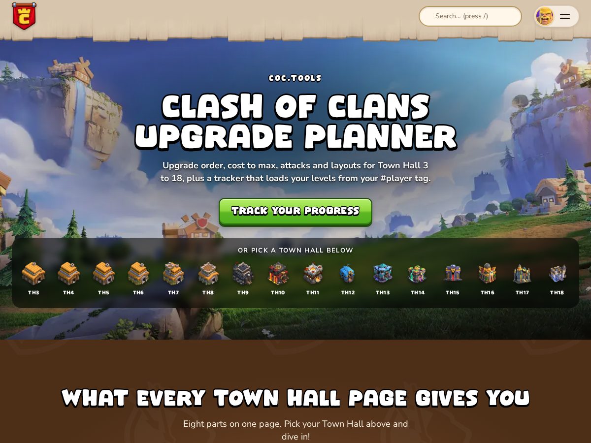 Landing-page snapshot of coc.tools