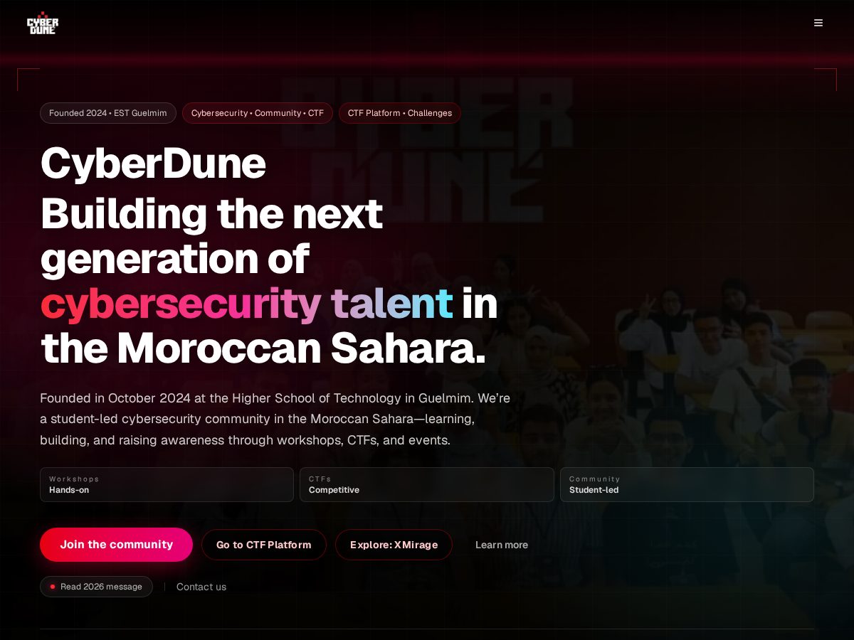 Landing-page snapshot of cyberdune.online