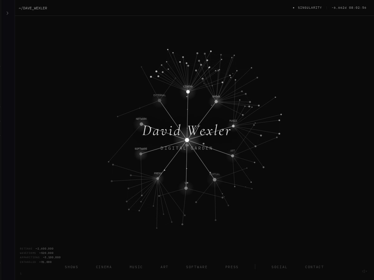 Landing-page snapshot of davidswexler.com