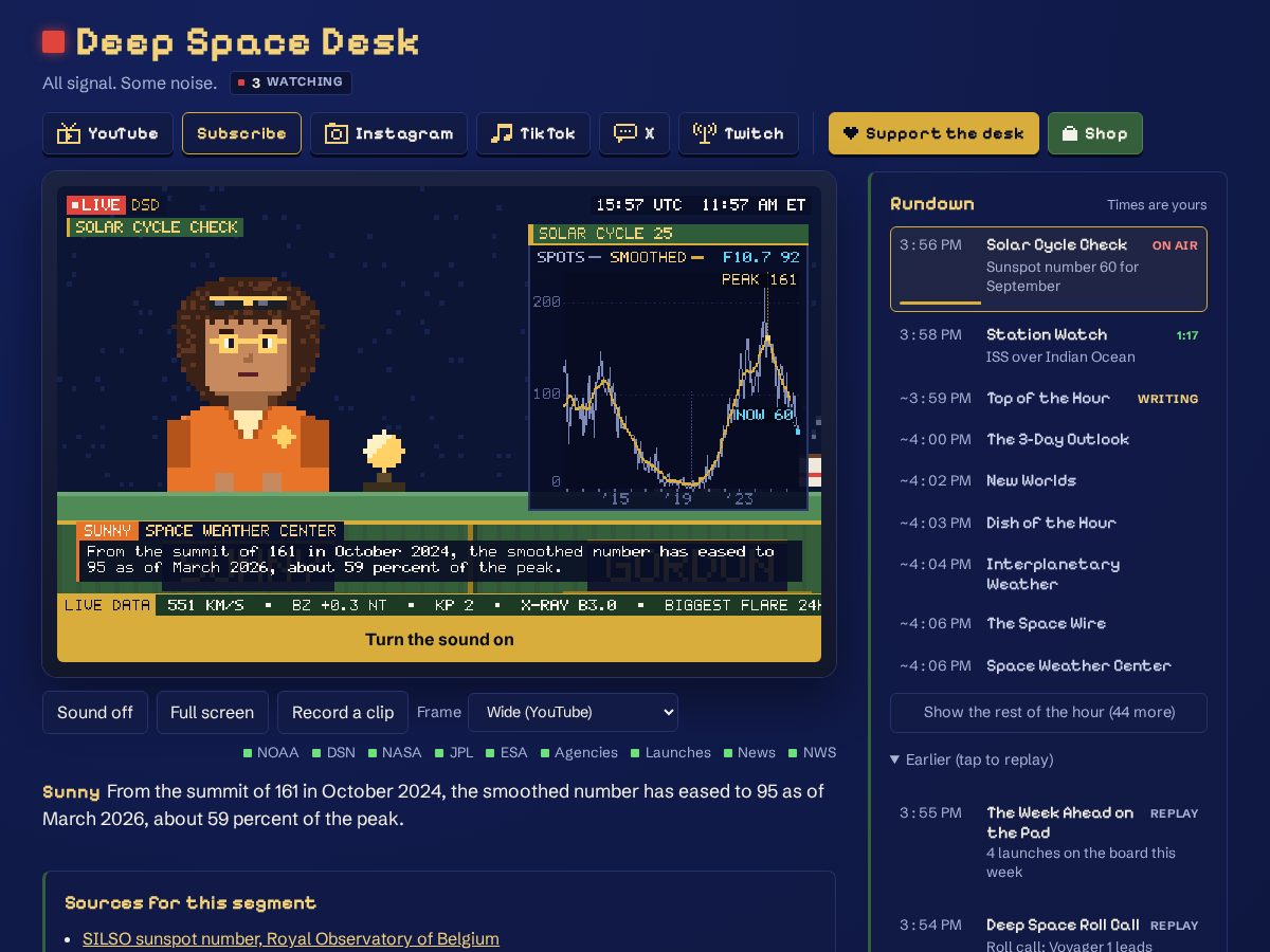 Landing-page snapshot of deepspacedesk.com
