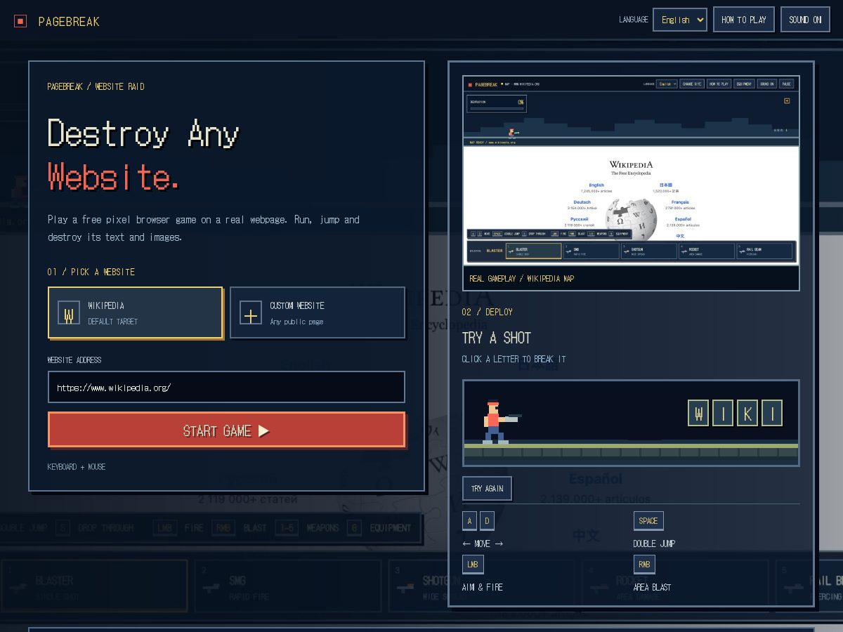 Landing-page snapshot of destroyanywebsite.net