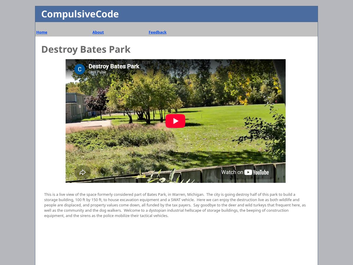 Landing-page snapshot of destroybatespark.com