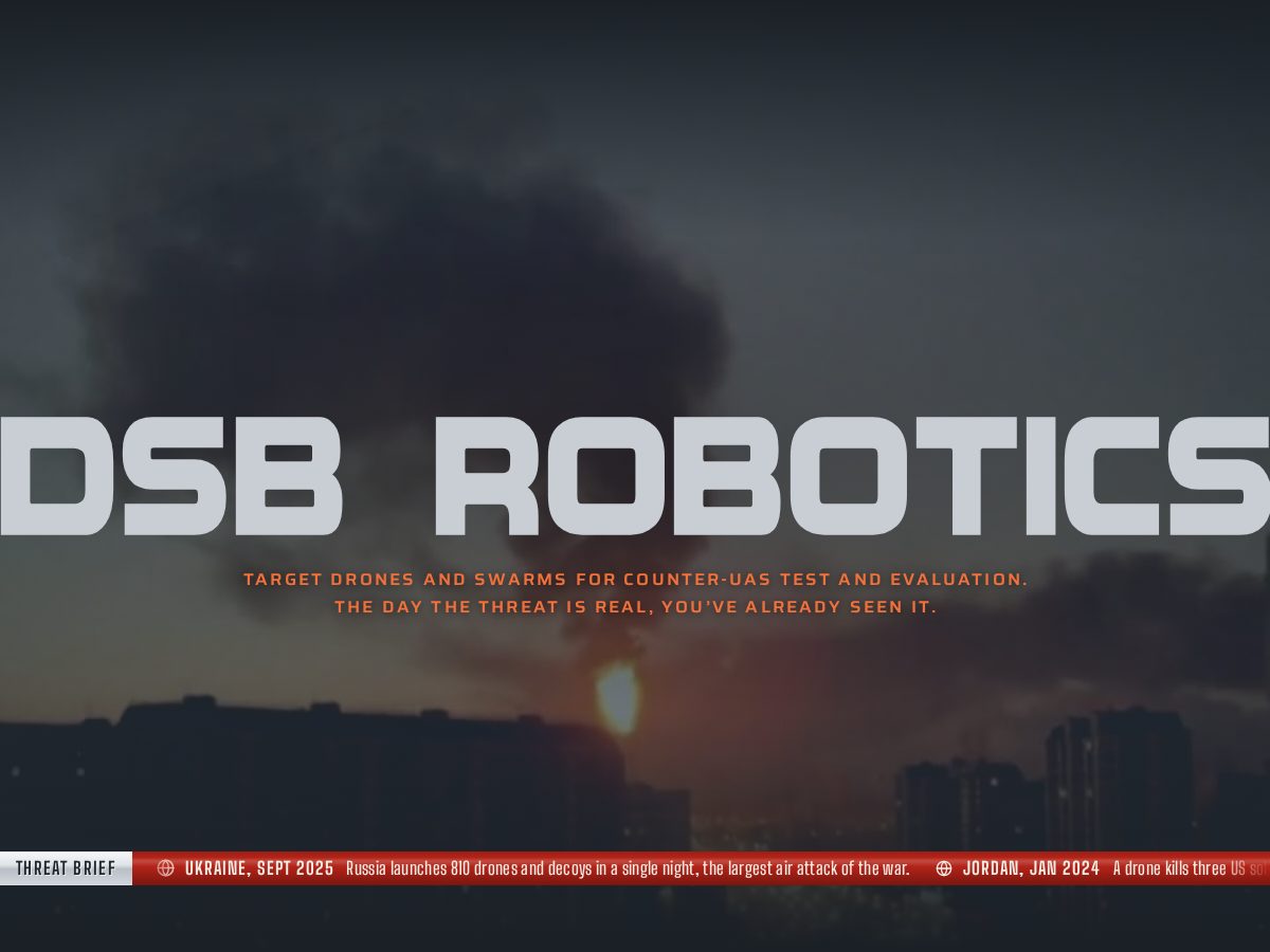 Landing-page snapshot of dsbrobotics.com