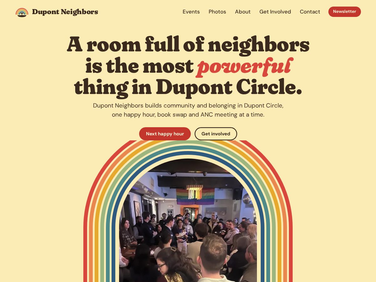 Landing-page snapshot of dupontneighbors.org