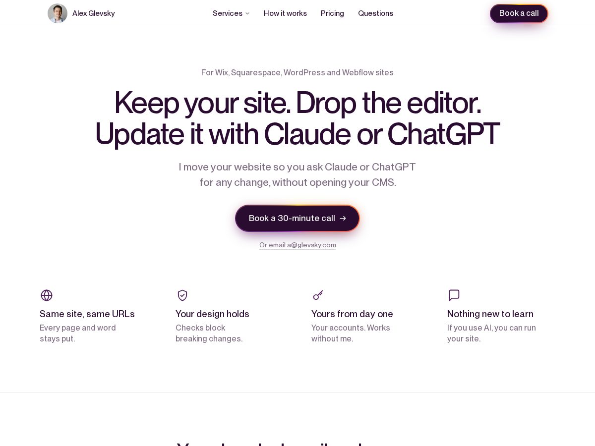 Landing-page snapshot of efumodesign.com
