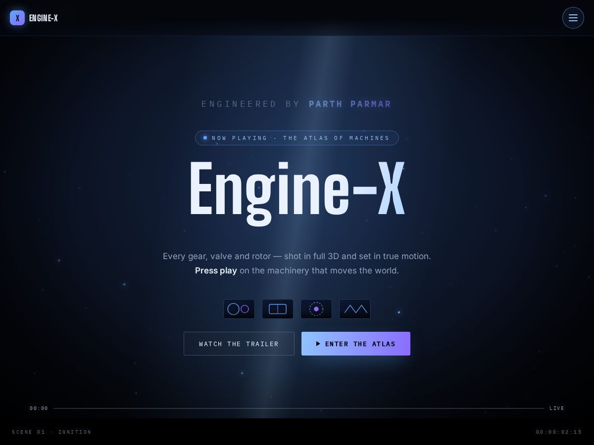 Landing-page snapshot of engx3d.com
