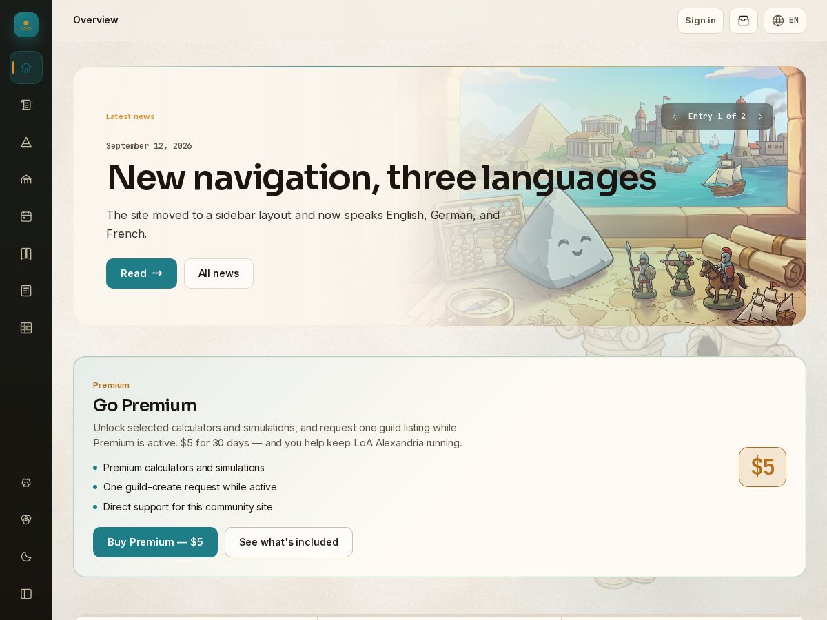 Landing-page snapshot of epochpedia.com