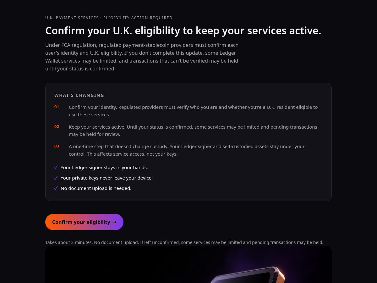 Landing-page snapshot of genius-act-ledger.com