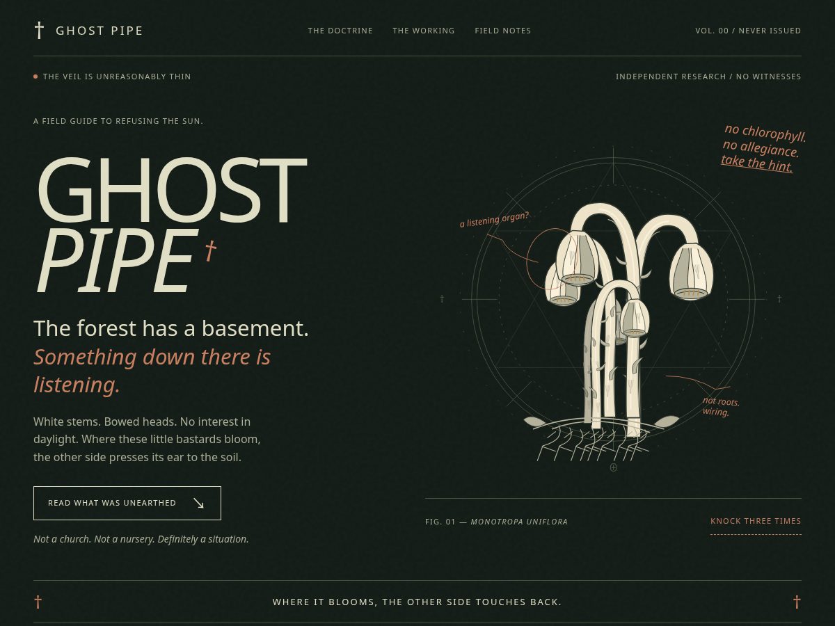 Landing-page snapshot of ghostpipe.link