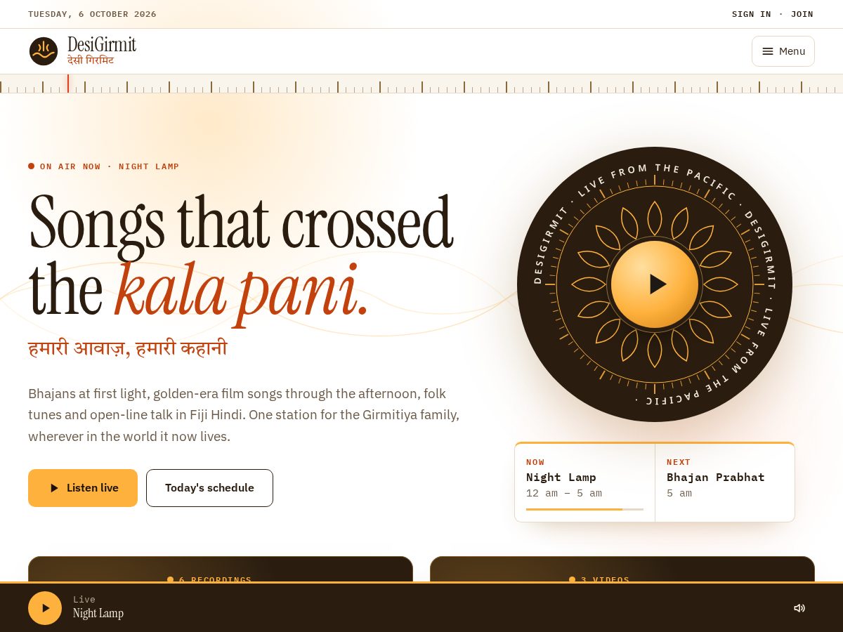 Landing-page snapshot of girmitdesi.com