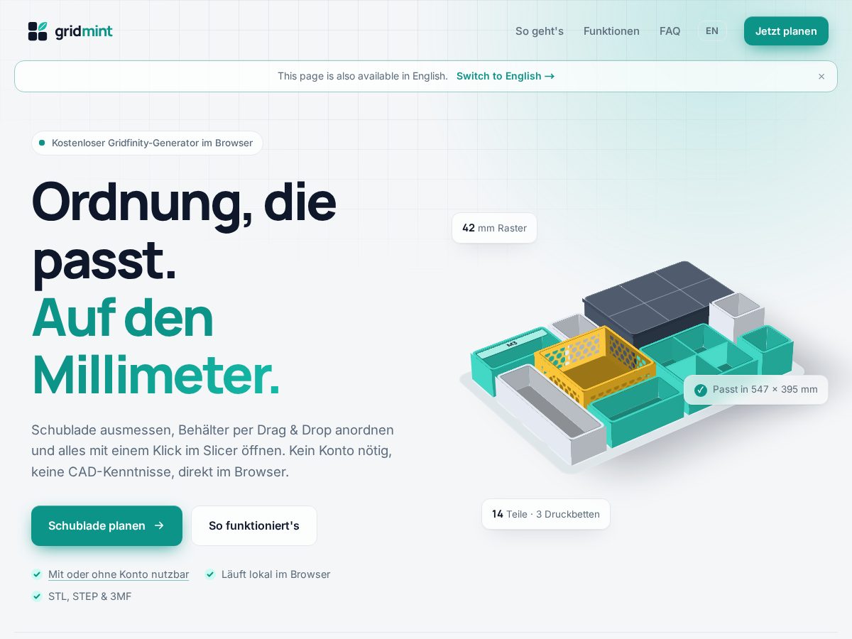 Landing-page snapshot of gridmint.net