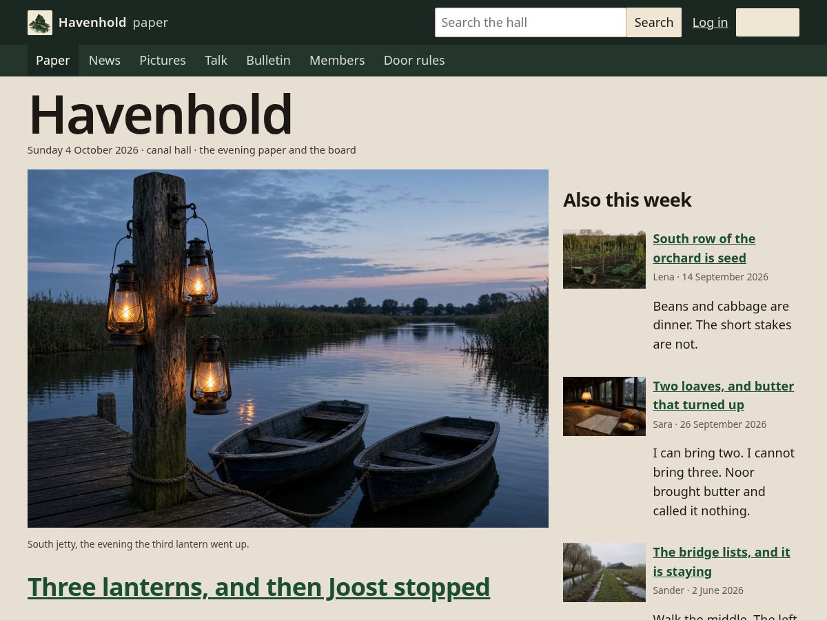 Landing-page snapshot of havenhold.store
