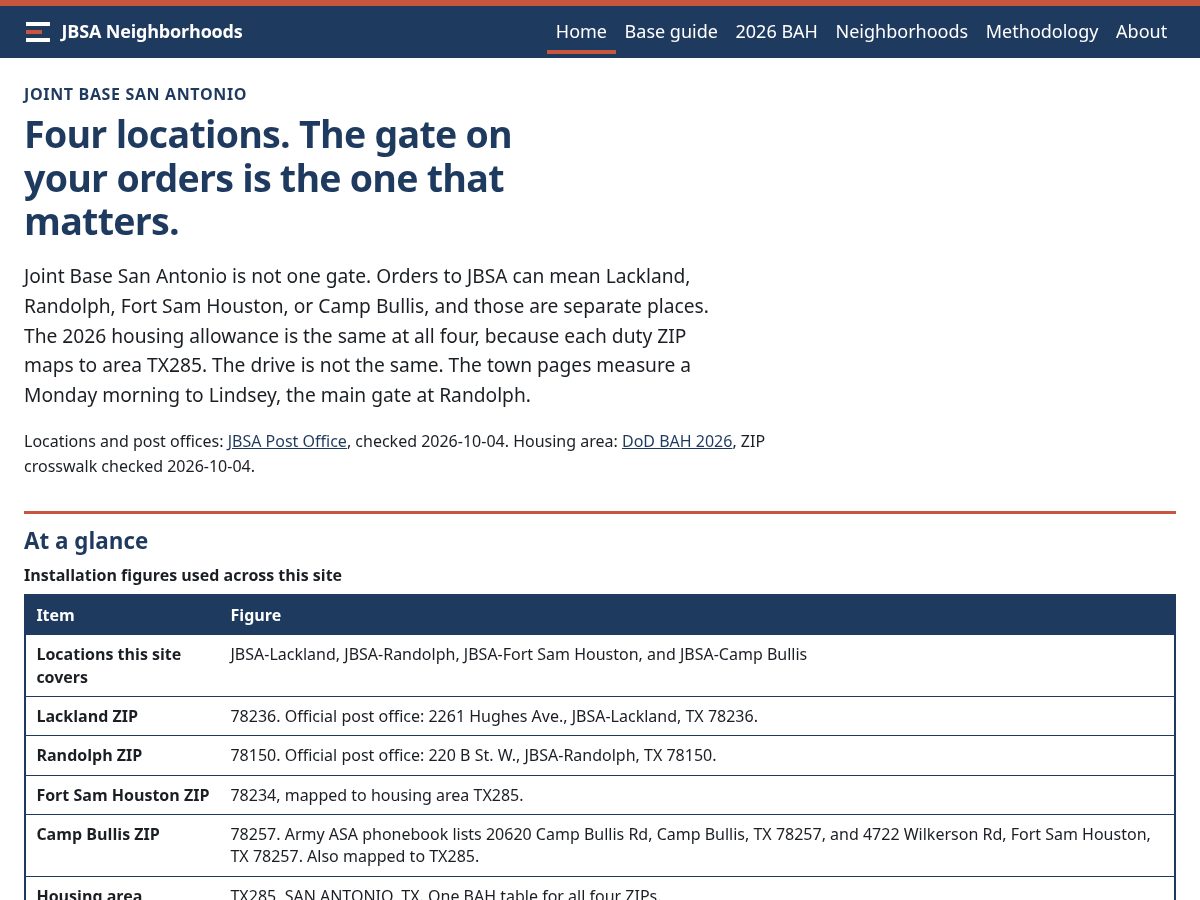 Landing-page snapshot of jbsaneighborhoods.com