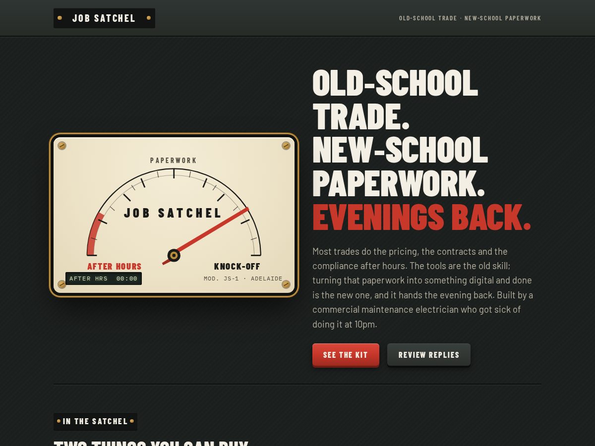 Landing-page snapshot of jobsatchel.com