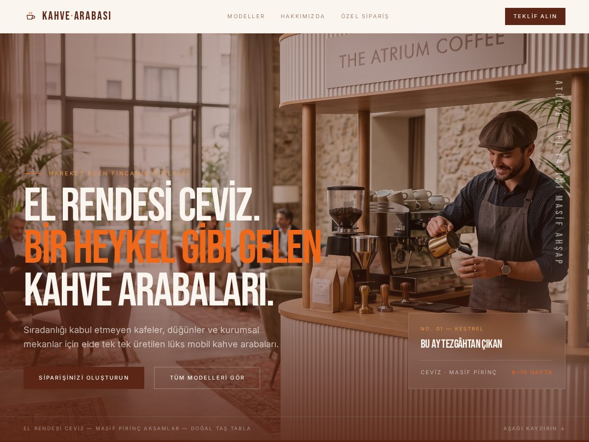 Landing-page snapshot of kahvearabasi.com
