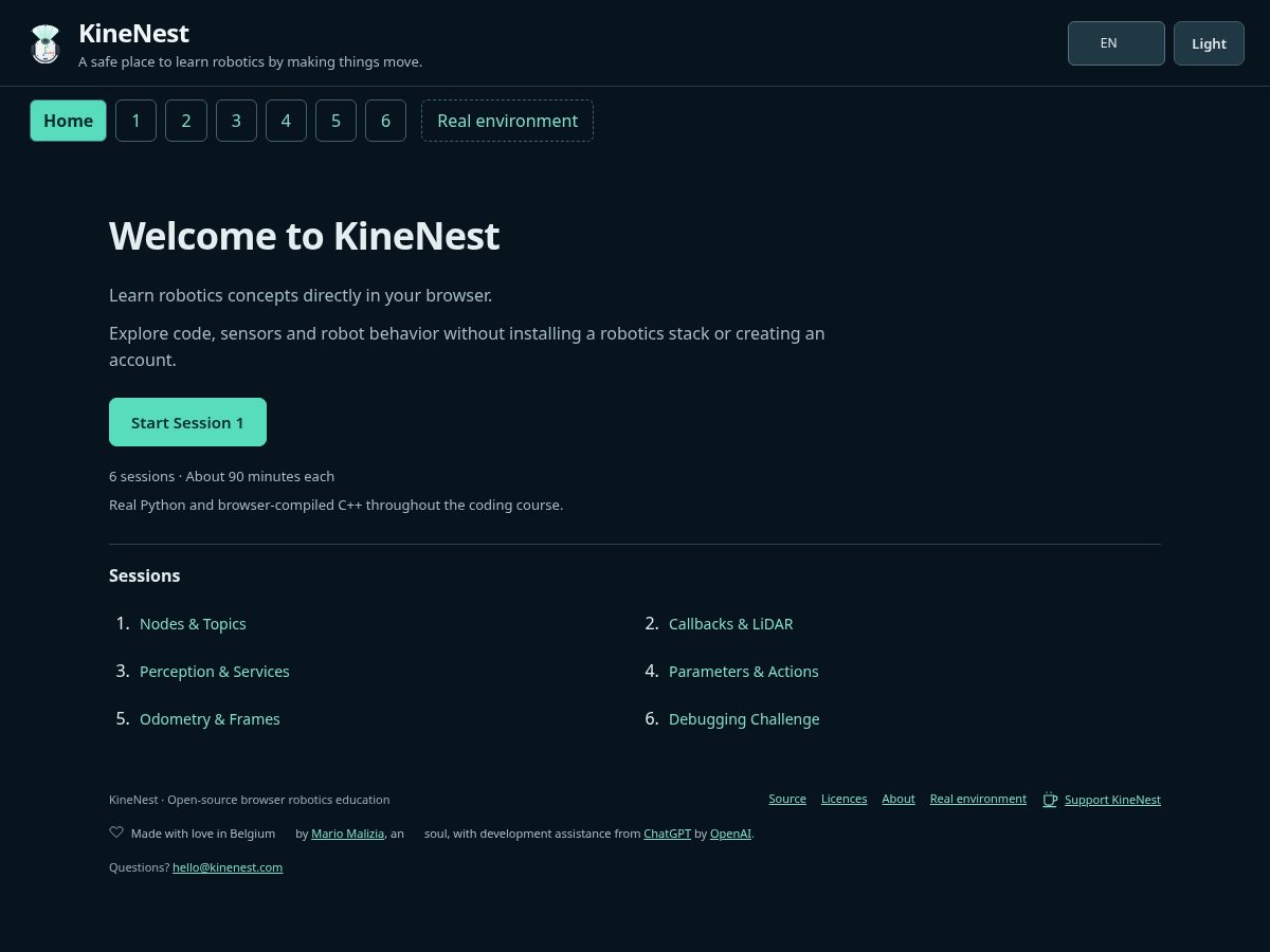 Landing-page snapshot of kinenest.com