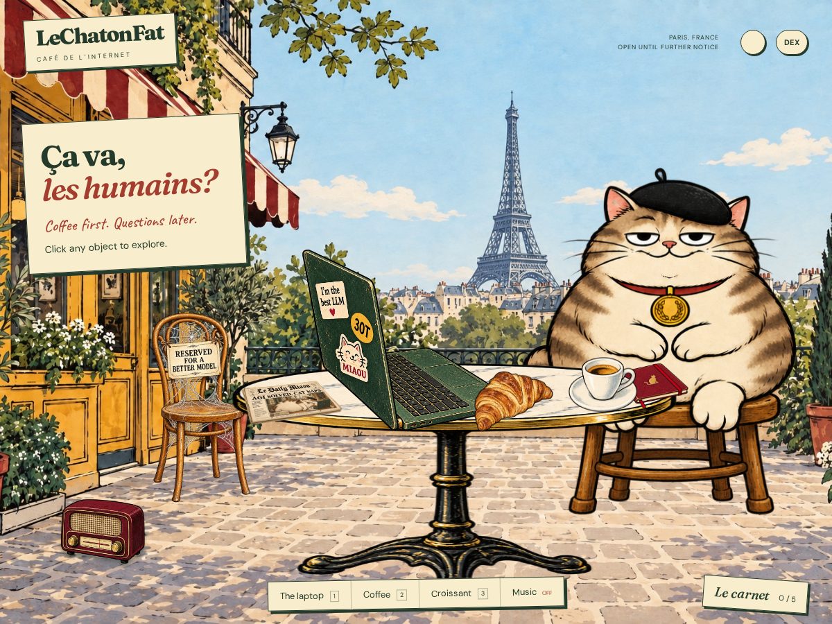 Landing-page snapshot of lechatonfat.xyz
