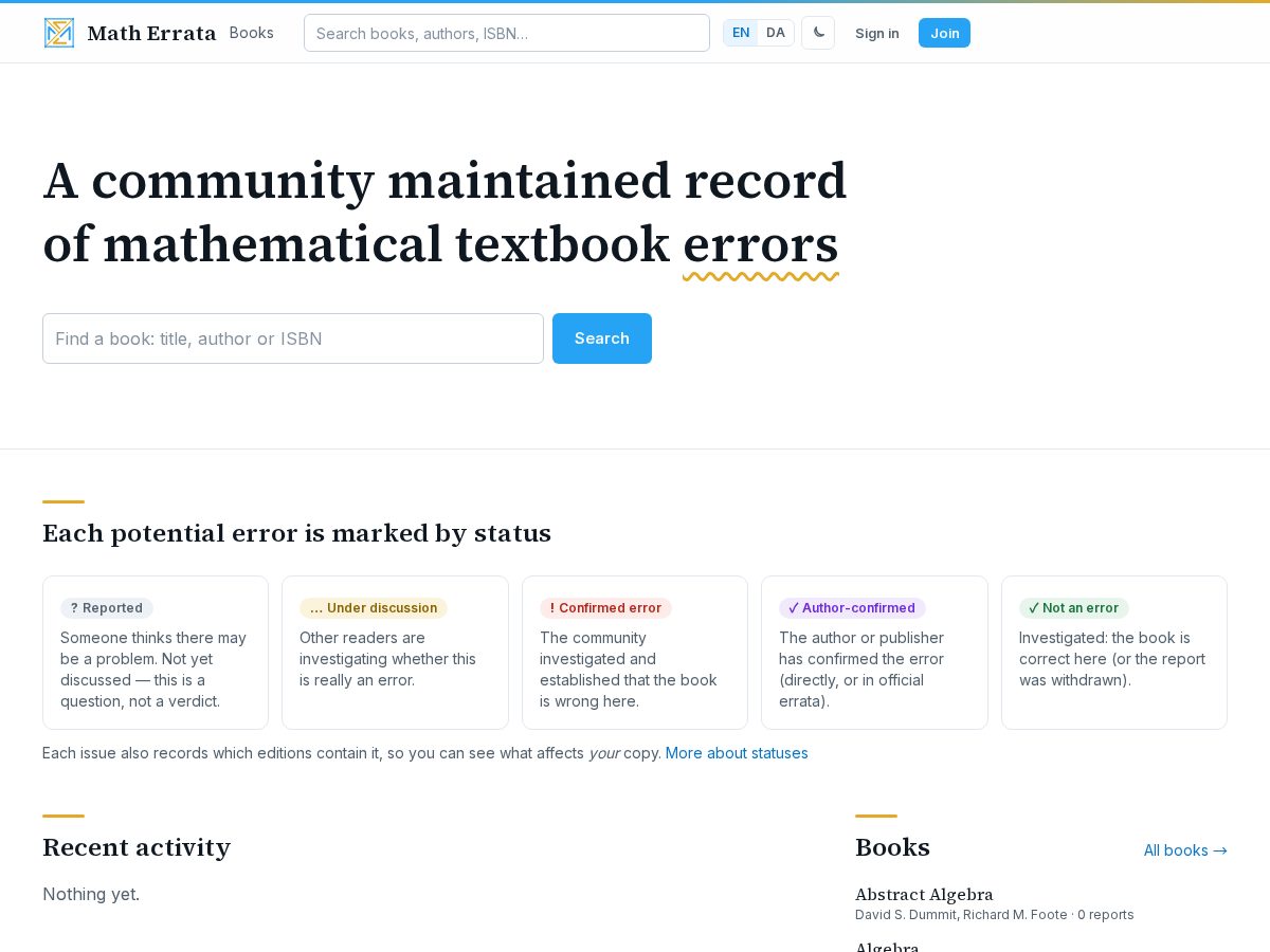 Landing-page snapshot of matherrata.org