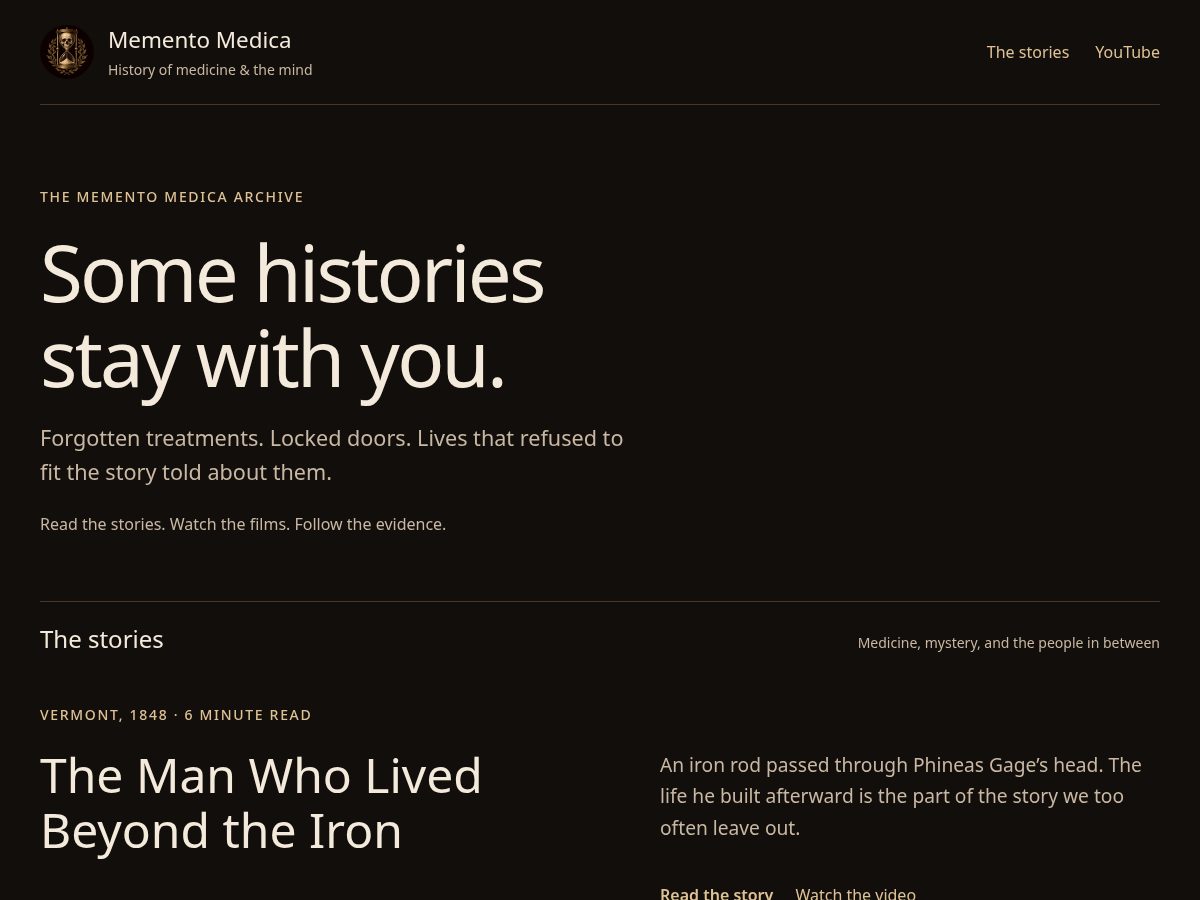 Landing-page snapshot of mementomedica.com
