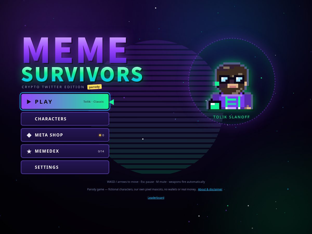 Landing-page snapshot of memepocalypse.fun