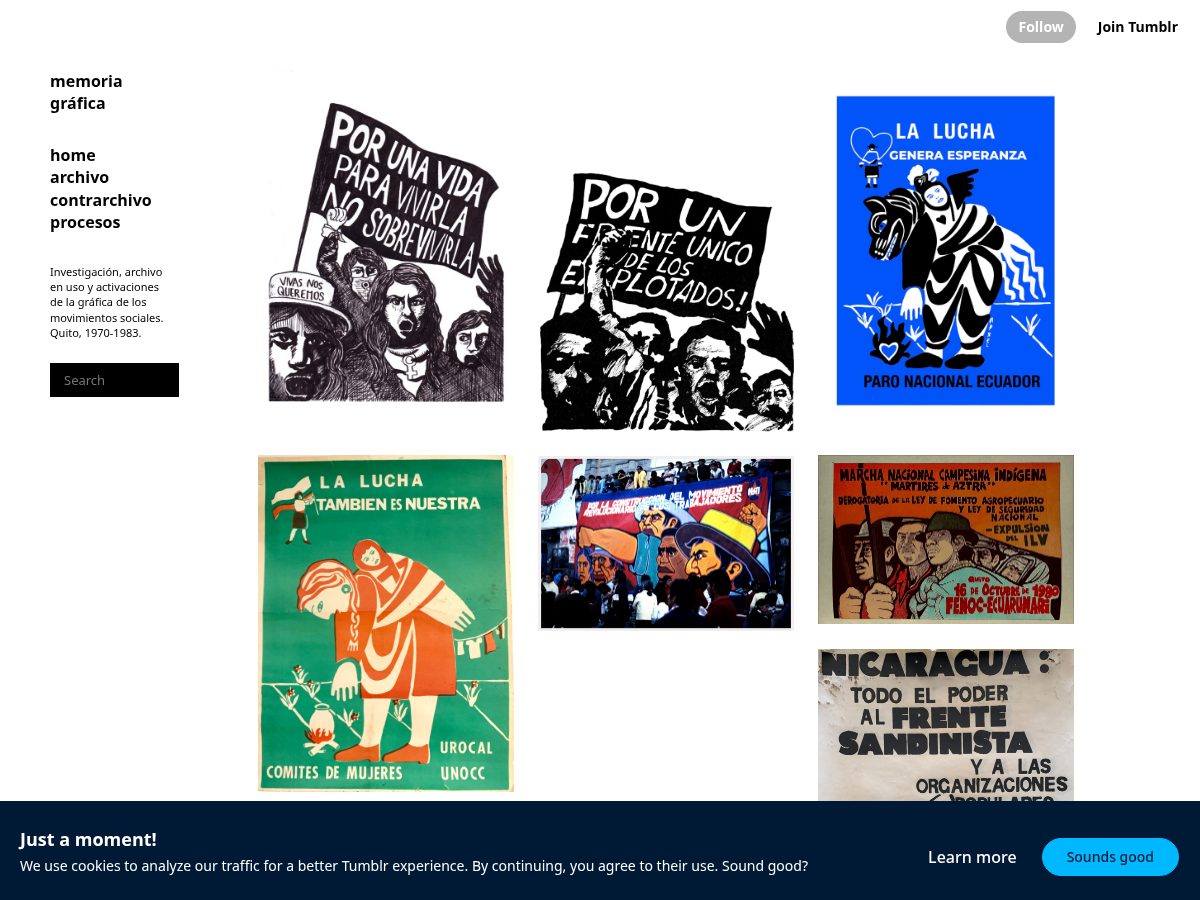 Landing-page snapshot of memoriagrafica.org